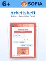 Vorschau - Arbeitsblätter - Brüche einführen – Ganze, Halbe, Viertel mit Kreisen | Arbeitsheft mit Bruchrechnen | Grundschule, Förderschule - Deckblatt