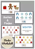 Vorschau - Arbeitsblätter - Erstes Suchsel: Menge einkreisen ZR10 - WINTER/WEIHNACHTEN - Deckblatt