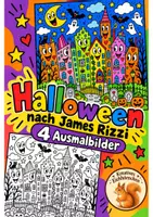 Vorschau - Mal- und Bastelvorlagen - Ausmalbilder Halloween Kunst Vertretungsstunde James Rizzi - Deckblatt