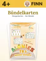 Vorschau - Fördermaterial/Inklusion - Mengenkarten 6er-Bündel ab 4 Jahren – 24 Karten | Kita, Vorschule, Förderung | dreifach differenziert - Deckblatt