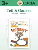 Vorschau - Arbeitsblätter - Teil-Ganzes im Herbst – kostenloses Material ab 3 Jahren | Kindergarten, Vorschule | 3 Seiten - Deckblatt