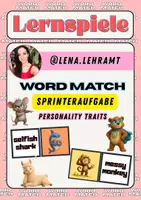 Vorschau - Spiele - Personality Traits Word Match (Silly Sloth, Rude Raccoon usw.) - Deckblatt