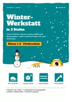 Vorschau - Arbeitsblätter - Winter-Werkstatt in 3 Stufen: Tiere im Winter, Eis, Mathe, Deutsch - Deckblatt