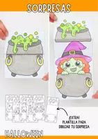 Vista previa - Manualidades / Dibujos para colorear - Manualidad de Halloween - Caldero con sorpresa - Portada