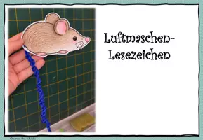 Vorschau - Mal- und Bastelvorlagen - Ein Mäuschen-Lesezeichen aus Luftmaschen häkeln: Anleitung - Seite 1