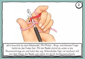 Vorschau - Mal- und Bastelvorlagen - Ein Mäuschen-Lesezeichen aus Luftmaschen häkeln: Anleitung - Seite 3
