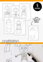 Vista previa - Manualidades / Dibujos para colorear - Manualidad de Halloween - Calabazas con sorpresa - página 1