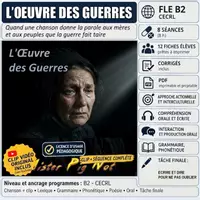 Aperçu - Préparation de séquence / Séquence complète - Séquence FLE B2 – Quand une chanson donne la parole aux mères et aux peuples que la guerre fait taire - Page de couverture