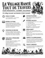 Aperçu - Préparation de séquence / Séquence complète - Le village hanté tout de travers : projet d'arts plastiques Halloween à la manière de Kirchner (cahier + diaporama) - Page de couverture