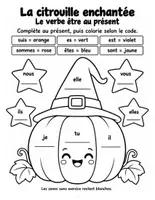 Aperçu - Feuilles d'exercices - Coloriages magiques d'Halloween : conjugaison, 3 cahiers du CP au CM2 (30 coloriages) - Page de couverture