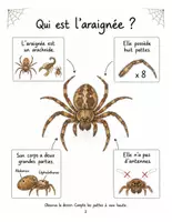 Aperçu - Expériences - Les araignées : mon carnet de découvertes scientifiques (couleur + noir et blanc) - Page 1