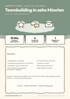 Vorschau - Stundenentwürfe - Teambuilding in zehn Minuten kooperatives Lernen Klasse 5 bis 10 | Methodenheft 16 Seiten mit Kopiervorlagen | Ablauf, Befundlage, drei Fachbeispiele | Zusammen denken 05 - Seite 1