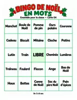 Aperçu - Jeux - Bingo de Noël : 60 cartes en images et en mots + mini-bingos (couleur + noir et blanc) - Page de couverture