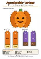 Vorschau - Arbeitsblätter - Bastelanleitung Kürbis Halloween bilingual - Basteln, Vokabeln Englisch Klasse 3-5 - Seite 2