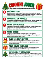 Aperçu - Jeux - Bingo de Noël : 60 cartes en images et en mots + mini-bingos (couleur + noir et blanc) - Page 1