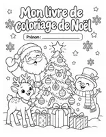 Aperçu - Matériel pour travaux manuels / dessin - Mon livre de coloriage de Noël et d'hiver : 60 dessins à imprimer - Page de couverture