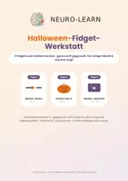 Vorschau - Mal- und Bastelvorlagen - Halloween-Fidgets basteln Klasse 2-3 - Deckblatt