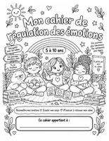 Aperçu - Inclusion - Mon cahier de régulation des émotions : 80 pages pour les 5 à 10 ans (couleur + noir et blanc) - Page de couverture