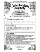 Aperçu - Feuilles d'exercices - Escape game de grammaire : La bibliothèque des mots, les classes de mots CP-CE1 (19 pages) - Page de couverture