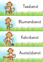 Vorschau - Fördermaterial/Inklusion - Klassendienste Affenklasse Klassentier Affe - Seite 1