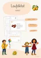 Vorschau - Arbeitsblätter - Laufdiktat Schleichdiktat Herbst | Deutsch | differenziert - Deckblatt