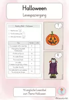 Vorschau - Spiele - Halloween – Lesespaziergang Englisch | 16 Leserätsel | Klasse 3/4 - Deckblatt