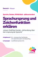 Vorschau - Arbeitsblätter - Klausur Sachtextanalyse Q1: Herder „Abhandlung über den Ursprung der Sprache“ – Sprachursprung - Deckblatt