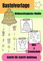 Vorschau - Mal- und Bastelvorlagen - Weihnachtsglocke-Mobile Bastelvorlage KiGa & Grundschule - Deckblatt
