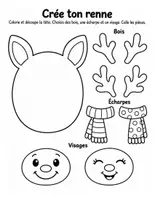 Aperçu - Feuilles d'exercices - Adopte un renne : projet d'écriture et de bricolage de décembre (8 pages) - Page 2
