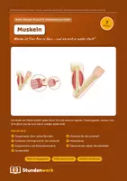 Vorschau - Unterrichtsreihen - Muskeln Reihenplanung Klasse 5 6 - Deckblatt