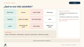 Vorschau - Stundenentwürfe - Vida saludable | Spanisch Klasse 10 | Gewohnheiten, Wohlbefinden & Empfehlungen | 90 Min - Seite 3