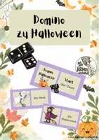 Vorschau - Spiele - Domino Halloween DaZ Wortschatzarbeit - Deckblatt