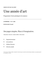 Aperçu - Préparation de séquence / Séquence complète - Une année d'art : programme d'arts plastiques de 36 semaines, œuvres et projets (CP au CM2) - Page de couverture