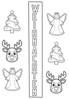 Vorschau - Mal- und Bastelvorlagen - Weihnachtsmann-Mobile Bastelvorlage - Seite 3