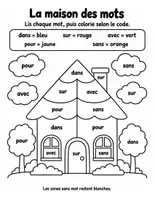 Aperçu - Feuilles d'exercices - Coloriages magiques de lecture : mots fréquents, syllabes et sons (11 pages) - Page 3