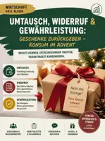 Vorschau - Stundenentwürfe - Umtausch, Widerruf & Gewährleistung: Geschenke zurückgeben – Konsum im Advent - Deckblatt
