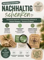 Vorschau - Stundenentwürfe - Nachhaltig schenken: Geschenke bewerten, Greenwashing erkennen & Konsum-Kompass – Konsum im Advent - Deckblatt