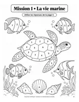 Aperçu - Feuilles d'exercices - Les secrets de l'océan : coloriage codé de sciences en 3 missions (CM2, avec corrigés) - Page 3