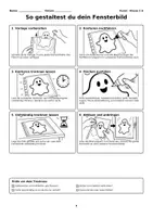 Vorschau - Mal- und Bastelvorlagen - Halloween Kunst Fensterbilder - Seite 1