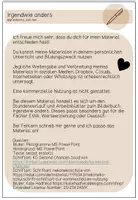 Vorschau - Stundenentwürfe - Irgendwie anders - Seite 1