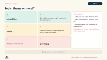 Vorschau - Stundenentwürfe - Theme & Message in Short Stories | Englisch Sek I | Thema, Botschaft & Textbelege analysieren | 90 Min - Seite 3