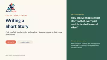 Vorschau - Stundenentwürfe - Writing a Short Story | Englisch Sek I | Handlung planen, Spannung aufbauen & kreativ schreiben | 90 Min - Seite 1