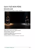 Vorschau - Klassenarbeiten - Édouard Louis "Qui a tué mon père" Kommunikationsprüfung - Deckblatt