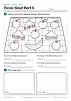 Vorschau - Arbeitsblätter - Picnic time - Food & Numbers - Seite 2