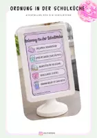Vorschau - Fördermaterial/Inklusion - Aufsteller: Ordnung Schulküche - Deckblatt