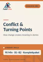 Vorschau - Stundenentwürfe - Conflict & Turning Points in Short Stories | Englisch Sek I | Konflikte erkennen & Wendepunkte analysieren | 90 Min - Deckblatt