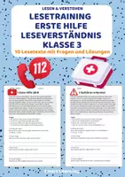 Vorschau - Stundenentwürfe - Leseverständnis Erste Hilfe – Klasse 3 | 10 Lesetexte mit Fragen & Lösungen - Deckblatt