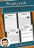 Vorschau - Arbeitsblätter - Reykjavík – Worksheet: cloze text, listening comprehension and word search - English - Deckblatt
