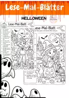 Vorschau - Arbeitsblätter - Lese-Mal-Blätter Helloween Klasse 2 3 - Deckblatt
