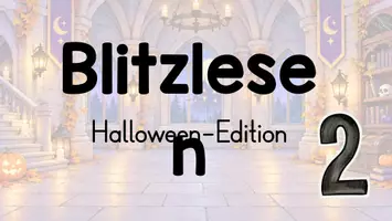 Vorschau - Fördermaterial/Inklusion - 🎃 Blitzlesen Halloween – 2 | Leseübung mit Bewegung & Sound | MP4 + PowerPoint | Klasse 2–4 - Seite 1